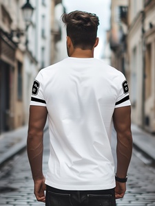 Customizable Breathable Men's T-Shirt Combo <b>Set</b> Summer Size Options Available <b>Knitted</b> Weaving Summer Wear - Product Image 4