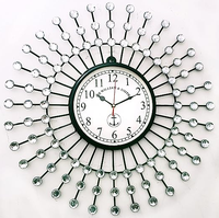 Jam Dinding Logam Kuningan Ak Brass dengan Mesin Quartz, Tampilan Jarum, Finishing Multi-Warna, Desain Antik Modern untuk Rumah/Hotel/Kafe