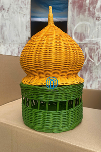 Panier de cadeaux islamiques artisanaux paniers de conception de dôme de mosquée en rotin coffrets cadeaux Ramadan Eid faits à la main du Vietnam - Product Image 3