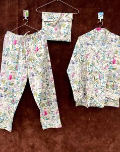 Indian Bridesmaid Floral <b>Pajama</b> Set Bridesmaid PJs | Pure Cotton Vintage <b>Pajama</b> Set Bridesmaid Gifts - Product Image 4