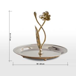 Lot de 3 bols décoratifs bas orchidées finition argentée pièces élégantes parfaites pour la table de bureau à domicile ou la fête d'Inde - Product Image 5