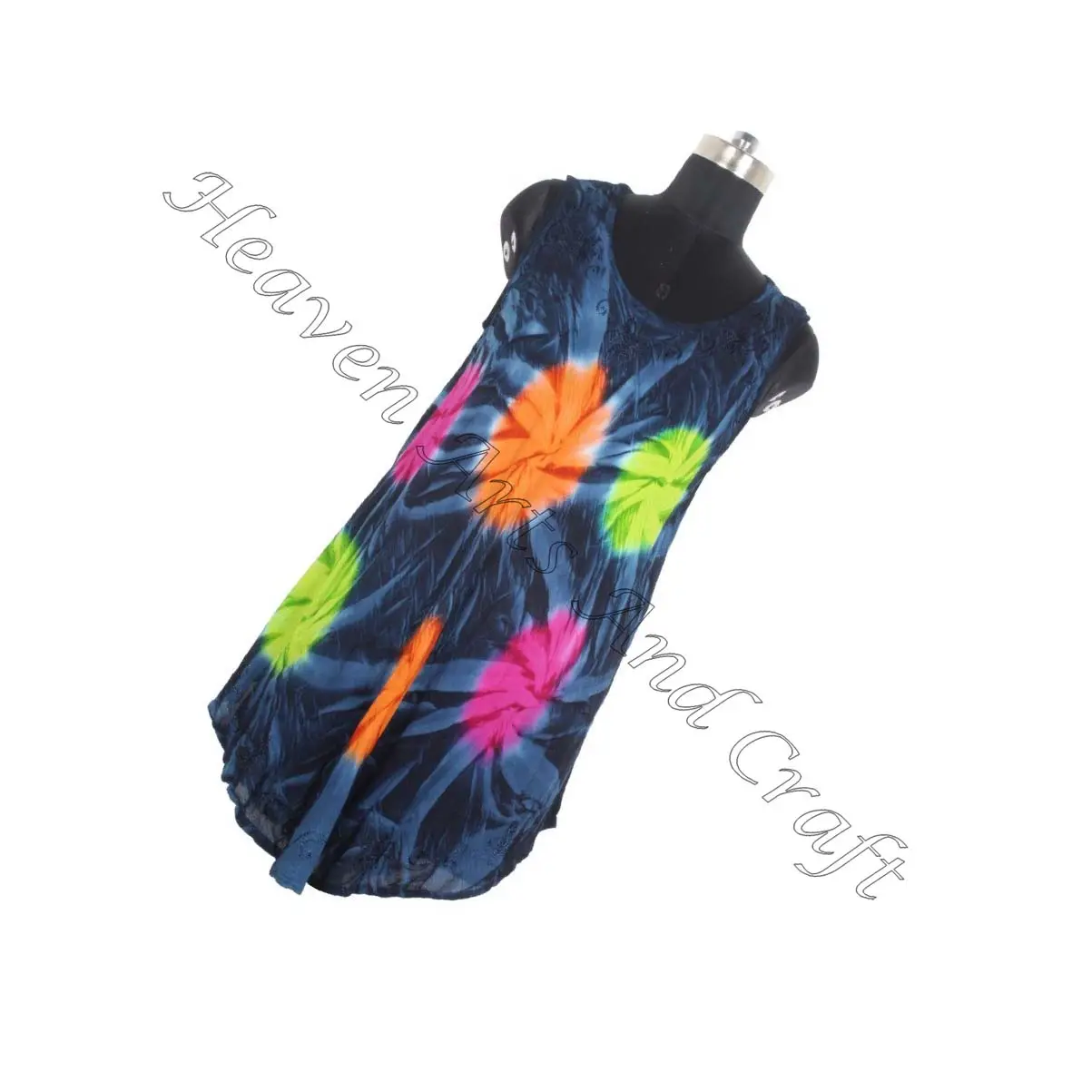 2023 Schöne sexy lange Freizeit kleid Rayon Tie Dye Custom ized Kleidungs stück Hersteller Tie Dye Boho Zigeuner Kleid Rayon Abendkleid