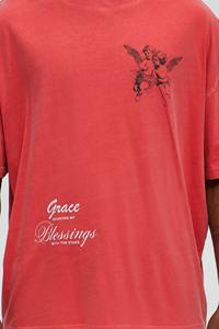 Comprar al por mayor OEM personalizado serigrafiado Camiseta 100% algodón 300 gramos manga corta suelta cuello redondo Casual alfabeto - Product Image 4