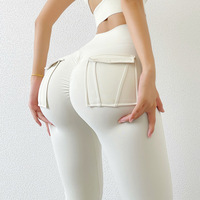 Ensemble de yoga 2 pièces sexy grande taille réversible avec soutien-gorge de sport et leggings taille haute, effet push-up fessier, imperméable, respirant et écologique