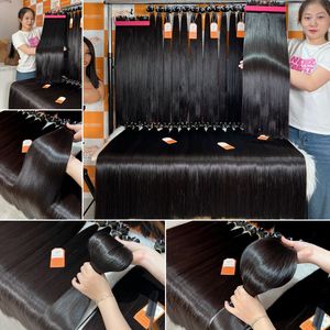 Extensiones de cabello Remy vietnamita de alta calidad 100%, paquete de cabello humano sin procesar de trama recta a granel, sin mezclar - Product Image 2