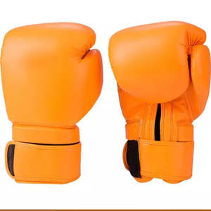 Guantes de boxeo de combate profesionales para adultos, precio muy bajo, logotipo personalizado, estilo profesional, guantes de entrenamiento de cuero PU con cordones, logotipo personalizado - Product Image 5