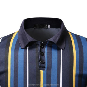 Camiseta informal de verano para hombre, Camiseta deportiva de rayas verticales para equipo deportivo, Camiseta deportiva de Golf para hombre, deportes y ocio - Product Image 3