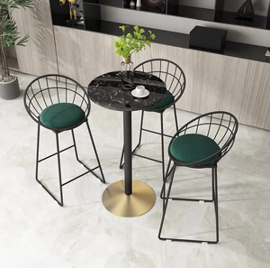 Sillas de comedor de terciopelo con marco de metal con asiento de cojín Silla de cocina para interiores y exteriores de muestra gratis barata y de lujo - Product Image 6