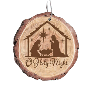 เลเซอร์ตัดไม้เครื่องประดับที่กำหนดเองไม้ต้นคริสต์มาสแขวนเครื่องประดับชุด - Product Image 5