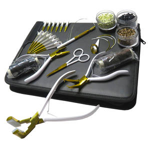 Le kit d'outils d'extension de cheveux professionnel comprend des fils de tissage de cheveux Micro perle pince outil de séparation pinces à cheveux Pro dans la presse à ruban - Product Image 1