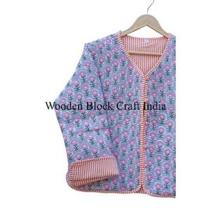 Veste matelassée en coton à imprimé floral, style bohème, hiver, vintage, pour femme, tenue de bureau ou universitaire, respirante, écologique, boutonnée - Product Image 4