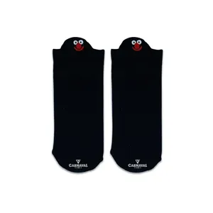 Embroidered <b>Black</b> for Emoji Colorful <b>Socks</b> Lightweight Disposable Nylon Breathable Transparent Long for Daily Use One Fits All - Product Image 1
