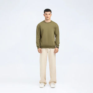 Sudadera de cuello redondo de poliéster/algodón de lujo para otoño con impresión de logotipo personalizado de secado rápido y transpirable para hombres - Product Image 2