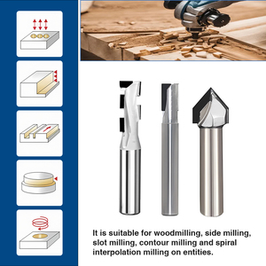 Frese per Fresatrice a Diamante PCD per Lavorazione del Legno, Fresa Diamantata a Punta Dritta per Rifilatura del Legno, Fresa per Lavorazione del Legno PCD - Product Image 2