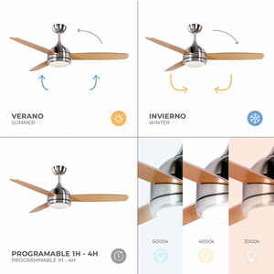 eco friendly <b>ceiling</b> <b>fans</b> <b>remote</b> <b>controlled</b> / SILVER SIROCO DC - Product Image 5