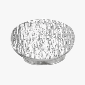 Bague de réglage de texture Bague de mariage et de fête minimaliste en argent sterling 925 pour femme. CASA DE PLATA Bijoux - Product Image 1