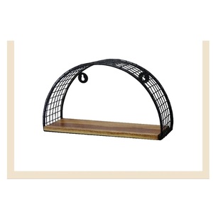 Étagère suspendue d'affichage en bois de mangue en métal étagères de rangement Couche de support étagères flottantes murales pour décoration intérieure - Product Image 6