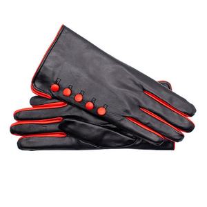 2026 Fashion <b>Ladies</b> Sheepskin Warmed-Wool PU Fashion Leather <b>Gloves</b> From Pakistan Women With Button <b>Gloves</b> - Product Image 1