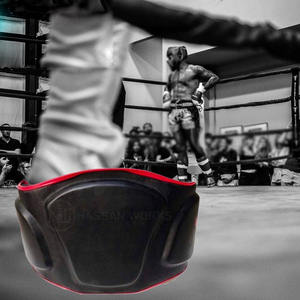 Protector Abdominal Deportivo de Cuero, Protector Abdominal a Prueba de Golpes, Entrenamiento de Artes Marciales, Equipo de Protección Transpirable, Boxeo de Alta Calidad - Product Image 3