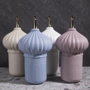 Bougeoir en or inspiré des mosquées Design unique Décoration du Ramadan Bougeoir Minaret décoratif en gros - Product Image 5