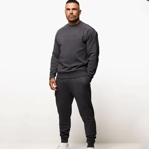New Winter Eco-Friendly Acid Wash Printed Hooded Casual Plus Size 2-Piece Tracksuit for <b>Men</b> - Product Image 3