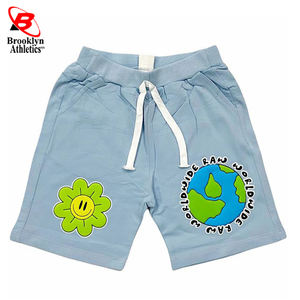 กางเกงขาสั้นกีฬาของผู้ชายผ้าแคนวาสแบบลำลองผ้าใยสังเคราะห์สีพื้นย้อมสีเรียบขนาดพลัสไซส์ออกแบบโลโก้ได้ตามต้องการ - Product Image 4