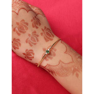 Brazalete de oro Esmeralda para mujer, talla 2,6, categoría fina - Product Image 2