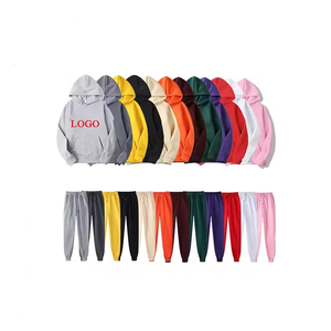 Ensemble de survêtement pour homme en molleton épais d'hiver, sweat-shirt et pantalon de survêtement uni, populaire, pour la salle de sport, la course à pied - Product Image 6