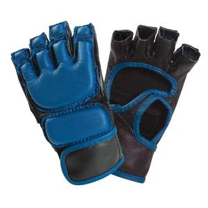 Gants de MMA demi-doigts de qualité supérieure, gants de boxe en cuir, logo personnalisé, gants de combat professionnels pour l'entraînement - Product Image 2