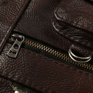 Low Price Top High Quality Genuine <b>Leather</b> Casual Winter <b>Men's</b> <b>Vest</b> Customized Breathable Logo Lightweight - Product Image 2