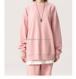 Sweat-shirts à col rond en molleton français en gros, personnalisés, 400 g/m², mélange coton et polyester, sweats à capuche oversize pour hommes - Product Image 1