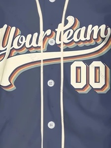 เสื้อเจอร์ซีย์เบสบอลกระดุมถักสองชั้นสำหรับผู้ใหญ่เสื้อกีฬาพิมพ์ดิจิตอลคุณภาพสูงระบายอากาศได้ดี - Product Image 4