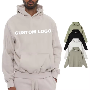 380 GSM Custom Logo Blank No <b>Strings</b> Hoodies French Terry Oversized Drop Shoulder Hoodies Custom Sweatshirt Hoodies - Product Image 3