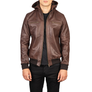 Personalizado de los hombres de la moda Bomber Moto Racer Chaqueta de cuero del fabricante OEM Logotipo Personalizado Chaqueta de cuero de los hombres - Product Image 6
