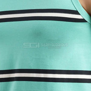 <b>Men's</b> Custom Gym Fitness Tank Top Sleeveless Striped Print Racerback <b>Stringer</b> Muscle Fit Cotton Sportswear <b>Vest</b> - Product Image 4