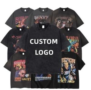 เสื้อยืดวินเทจโอเวอร์ไซส์สำหรับผู้ชายเสื้อผ้าแนวสตรีทแบบลำลองแขนสั้นทรงหลวมผ้าฝ้าย100% 240กรัม - Product Image 4