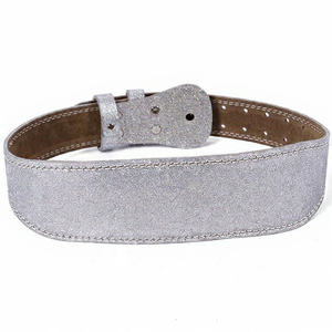 เข็มขัดยกน้ำหนักหนังกลิตเตอร์แบบมีพนักพิงหลัง  แบบสองหัวเข็มขัด  สำหรับงานหนัก  หนา 10 มม. - Product Image 4