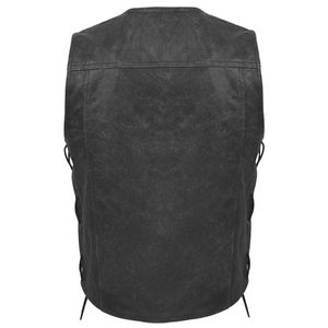 Gilet en cuir de motard de conception personnalisée de haute qualité pour hommes respirant à la mode sans manches pour l'été Top vente gilet réversible - Product Image 4