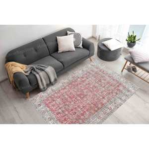 Alfombra de Lana con Estampado Floral Marroquí, Diseño Tradicional Ecológico, Alfombra de Entrada para Bodas, Alfombra Suave de Látex No Tejido - Product Image 3