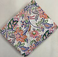 Tissu en coton imprimé à la main de Jaipur, motif floral botanique, textile indien fait main pour vêtements de boutique, approvisionnement en gros