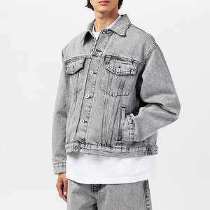 Vestes en jean pour hommes surdimensionnées et multicolores personnalisées/Personnalisez votre propre logo et concevez des vestes en jean pour hommes - Product Image 1