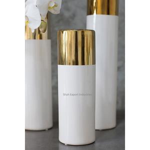 Vase à fleurs en métal fini deux tons nouveau design pour la maison salon mariage table porte-fleurs décoratifs - Product Image 5