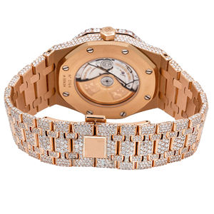 Reloj de Vestir de Lujo con Correa de Acero Inoxidable y Esfera de Cristal de Cuarzo Moissanite Moderno - Product Image 4