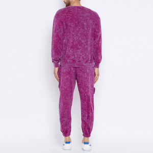 Survêtement zippé de haute qualité 100% coton, style streetwear, lavage à l'acide, pour l'hiver |   Entraînement respirant à séchage rapide, jogging - Product Image 3