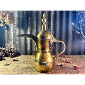 Metal Arabic Coffee Dallah Shiny Finished Handmade Teapot Classic Stylish Kitchen Ware Hot Sale Metal Coffee Pot Accessories - Product Image 5