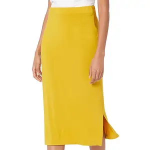 Top Trending Design Stylish Skirts OEM service Custom Cheap price women's Cotton Plain Skirts for sale