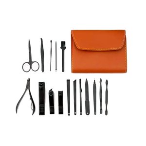 Ensemble de manucure Myrva 16 pièces en acier inoxydable, outils à ongles portables pour adultes, style classique avec emballage en sac - Product Image 1