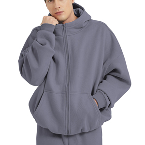 Sweat à capuche zippé à manches longues pour hommes Sweat-shirt décontracté de fitness grande taille à capuche d'hiver pour hommes meilleur prix - Product Image 1