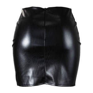 Manufacturer Custom Plus Size Women's Genuine <b>Leather</b> <b>Mini</b> Pencil <b>Skirt</b> High Waist Vintage Style Wholesale - Product Image 1