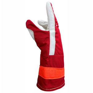 Guantes de Soldadura Hechos de Cuero de Grano Vacuno, Antiestáticos, Duraderos, Transpirables, con Grosor de 5mil/8mil para Resistencia al Calor - Product Image 5